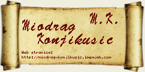 Miodrag Konjikušić vizit kartica